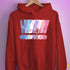 Bigender Pride Grunge Exclamation Points Hoodie - Red